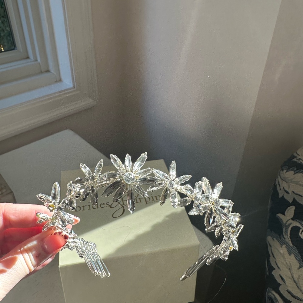 Bridal/Formal Crystal Floral Headband - Picture 4 of 4